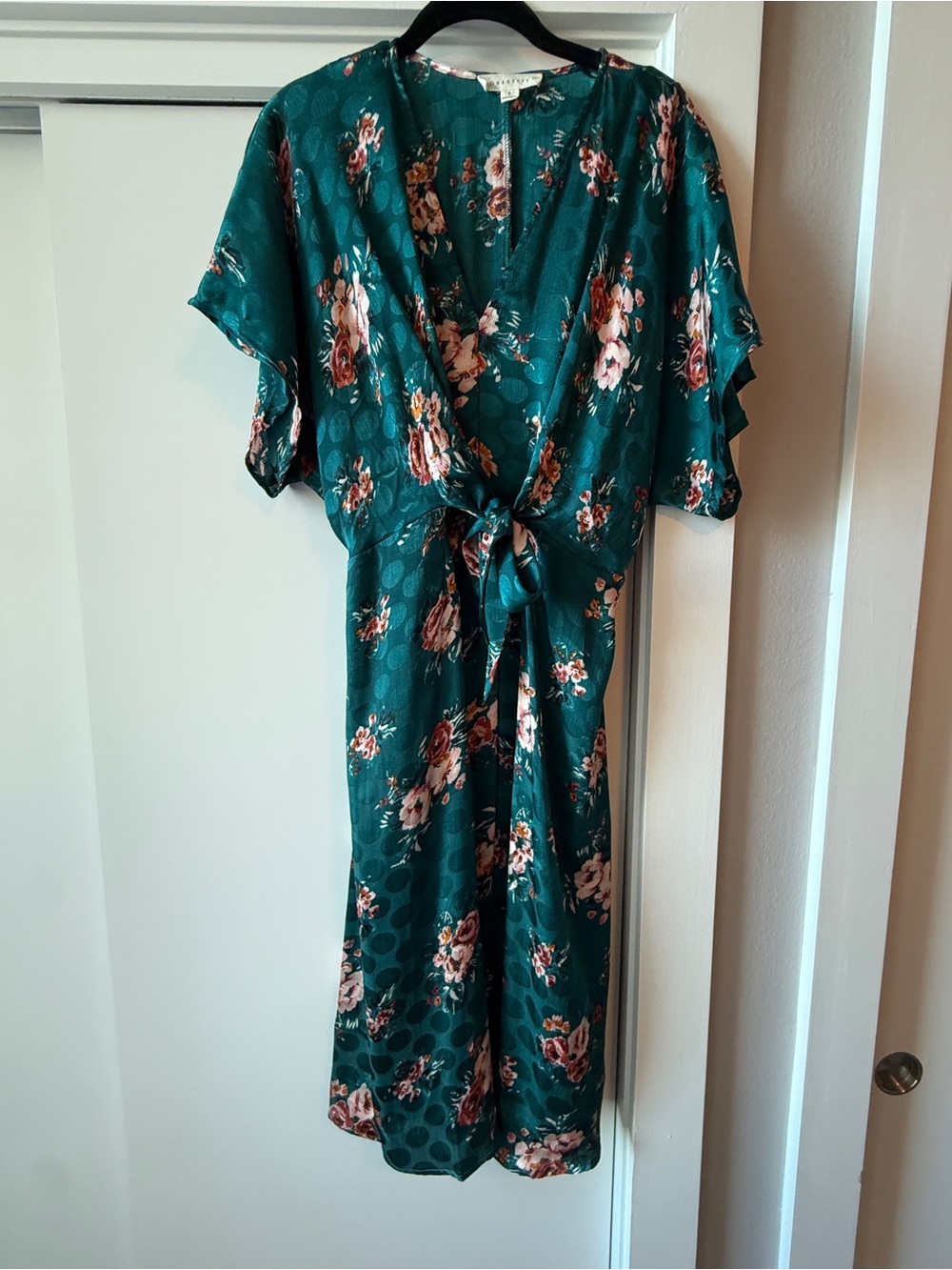 lovestitch Teal Floral Wrap Dress